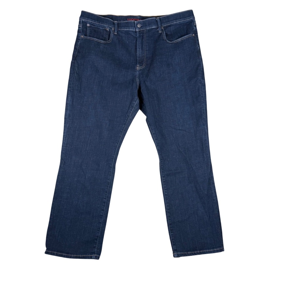 Lucky Brand 223 Straight Leg Dark Wash Blue Denim Jeans Mens 40x30 Stretch